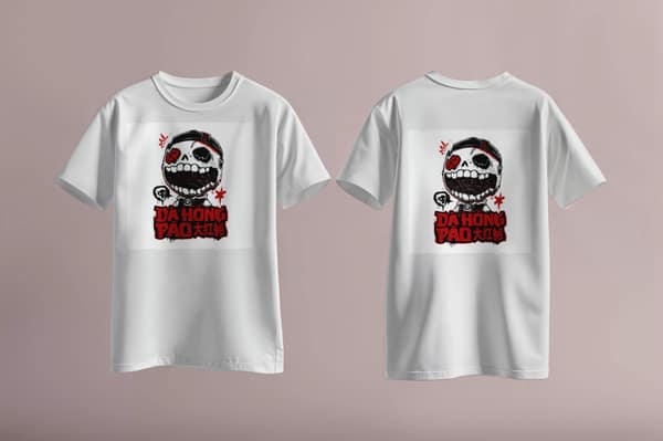 Calavera y vinilo — Camiseta — Da Hong Pao