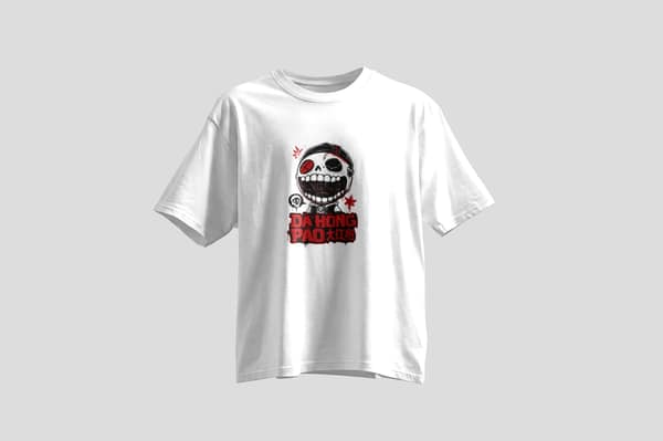 Calavera y vinilo — Camiseta — Da Hong Pao