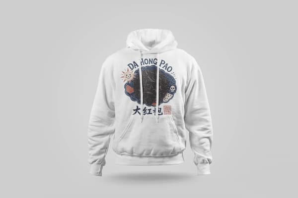 Indigo and patch — Hoodie — Da Hong Pao
